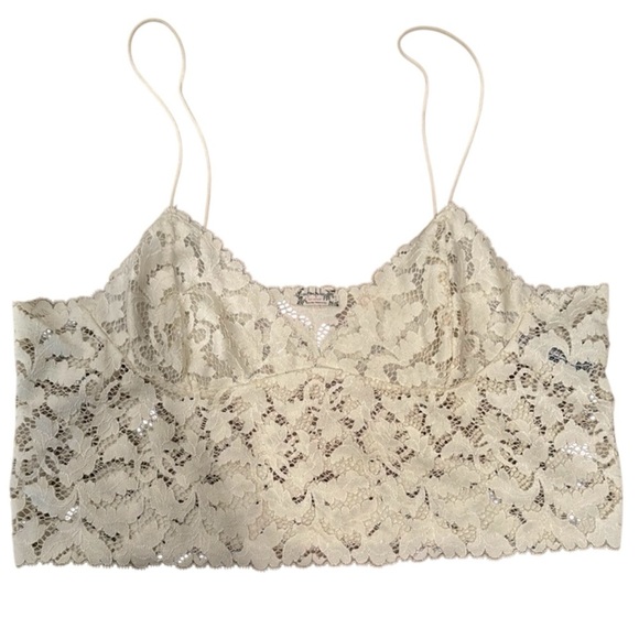 FP Movement by Free People Other - NWOT Free People White Lace Crop Top Lingerie